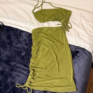 Princess Polly Olive Green Ruched Maxi Dress